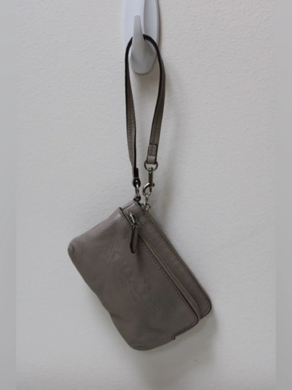 Coach double zip wristlet